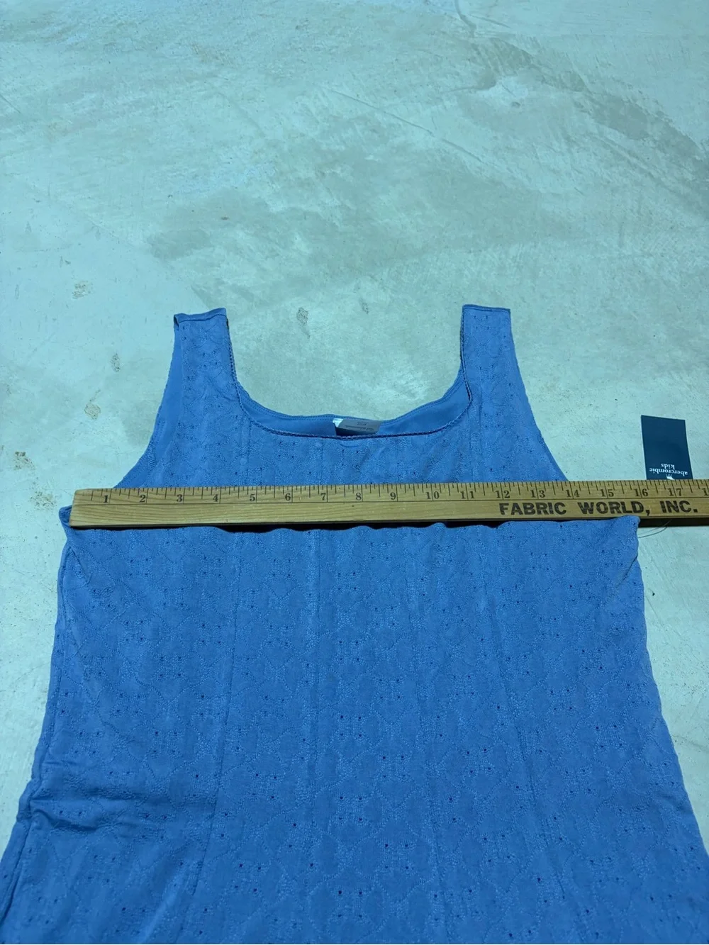 Abercrombie kids YPB NWT Blue Eyelet tennis Dress built-In shorts 17/18 MSRP$45